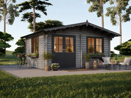 Casa modulara din lemn pin nordic la cheie prefabricata