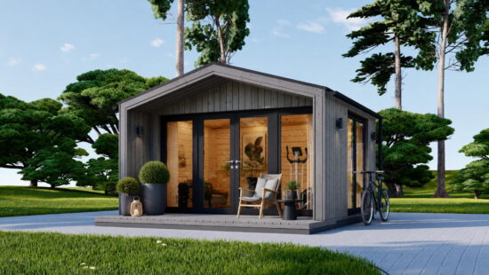 Casa modulara din lemn pin nordic la cheie prefabricata