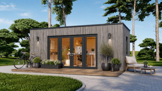 Casa modulara din lemn pin nordic la cheie prefabricata