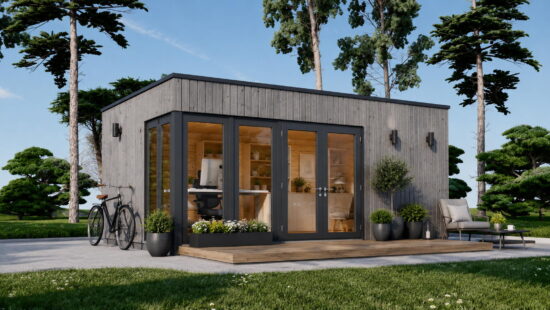 Casa modulara din lemn pin nordic la cheie prefabricata
