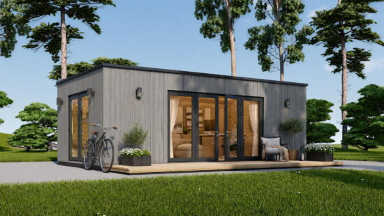 Casa modulara din lemn pin nordic la cheie prefabricata