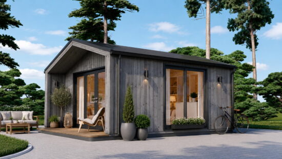Casa modulara din lemn pin nordic la cheie prefabricata