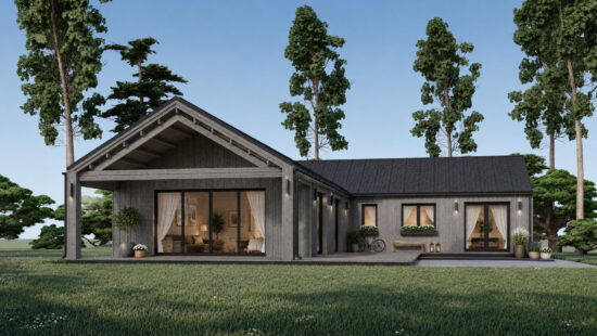 Casa modulara din lemn pin nordic la cheie prefabricata