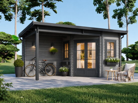 Casa modulara din lemn pin nordic la cheie prefabricata
