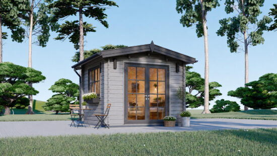 Casa modulara din lemn pin nordic la cheie prefabricata