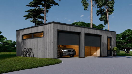 Casa modulara din lemn pin nordic la cheie prefabricata