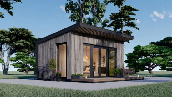 Casa modulara din lemn pin nordic la cheie prefabricata