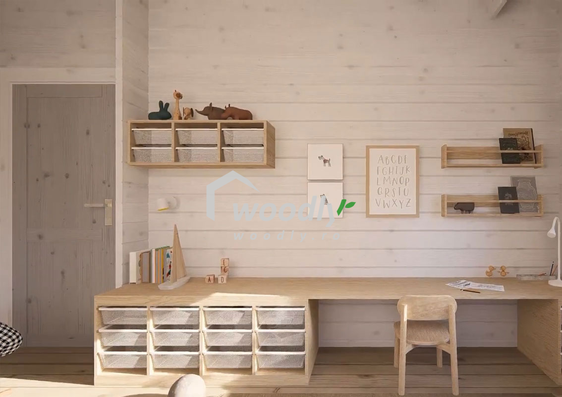 Casă modulară premium JULIA, 95 mp, din lemn de pin nordic, pentru locuire permanentă - imagine 12