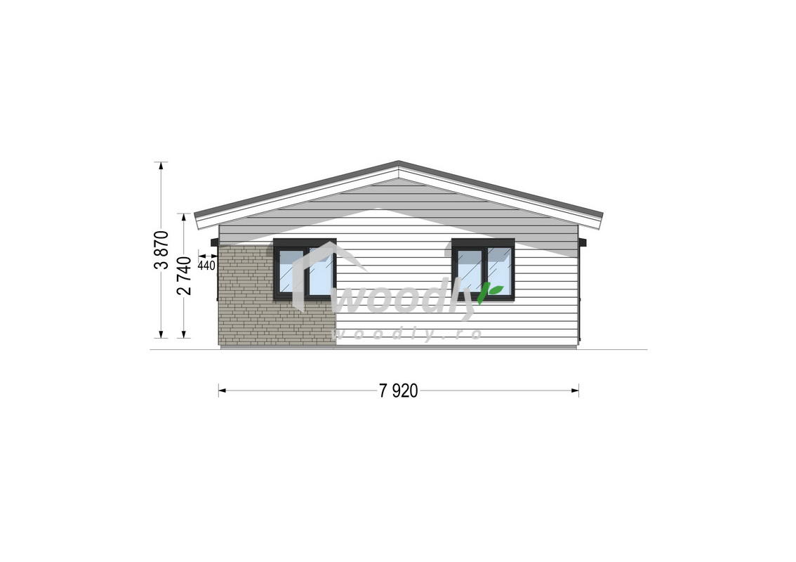 Casă modulară premium JULIA, 95 mp, din lemn de pin nordic, pentru locuire permanentă - imagine 18