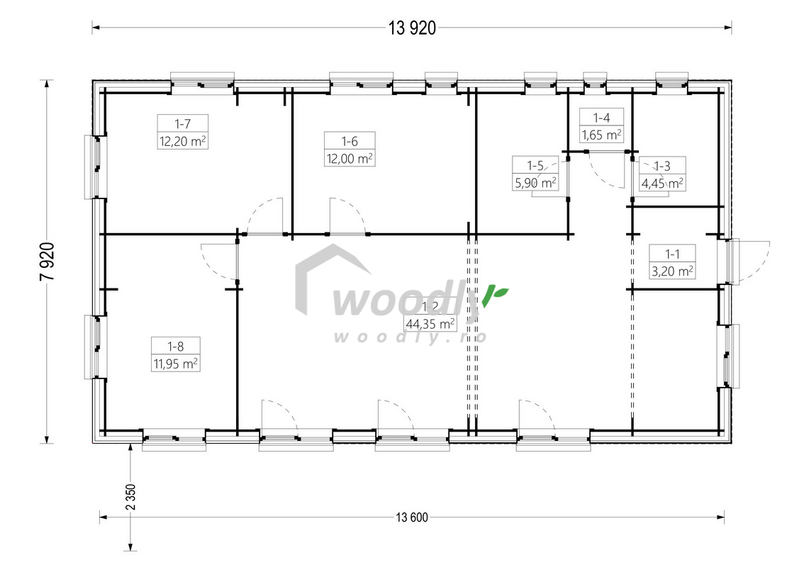 Casă modulară premium JULIA, 95 mp, din lemn de pin nordic, pentru locuire permanentă - imagine 2