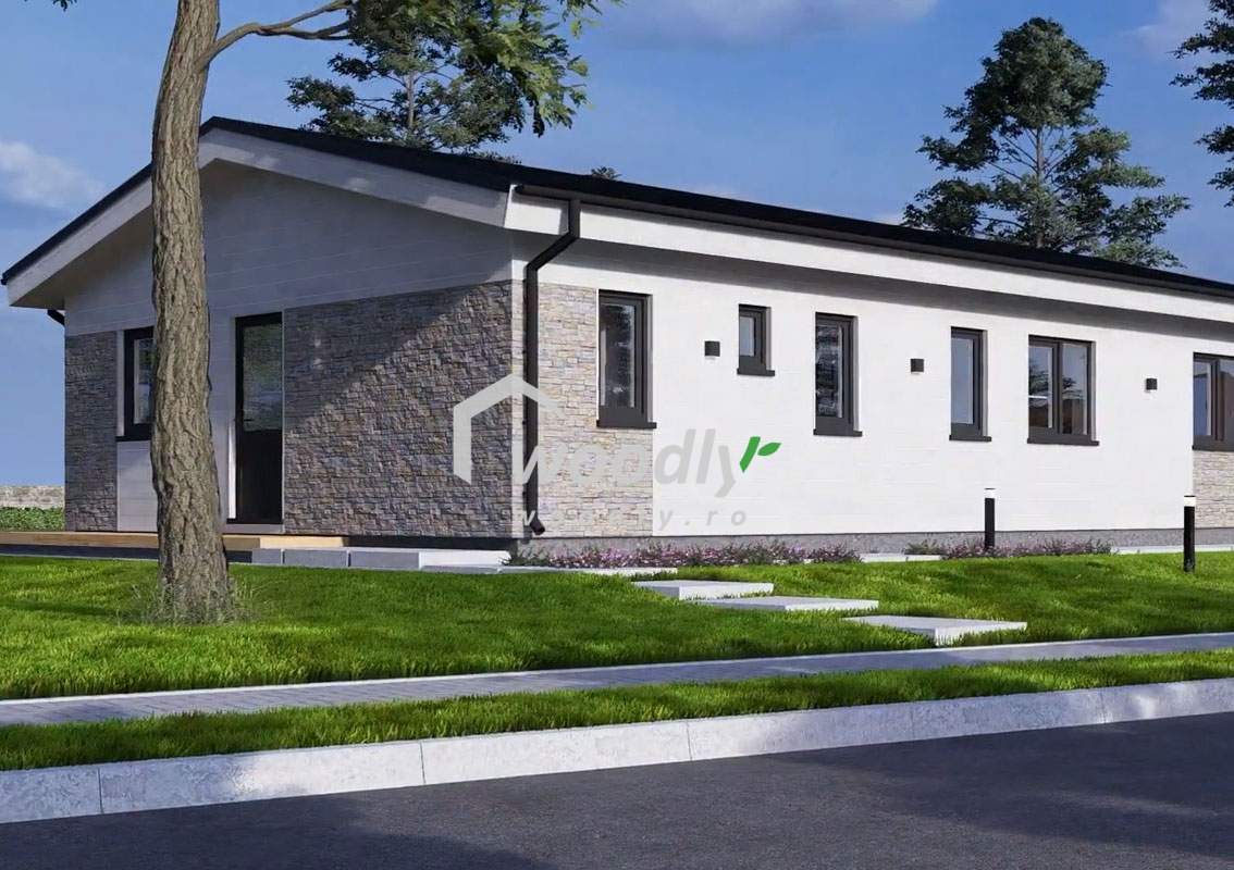 Casă modulară premium JULIA, 95 mp, din lemn de pin nordic, pentru locuire permanentă - imagine 5