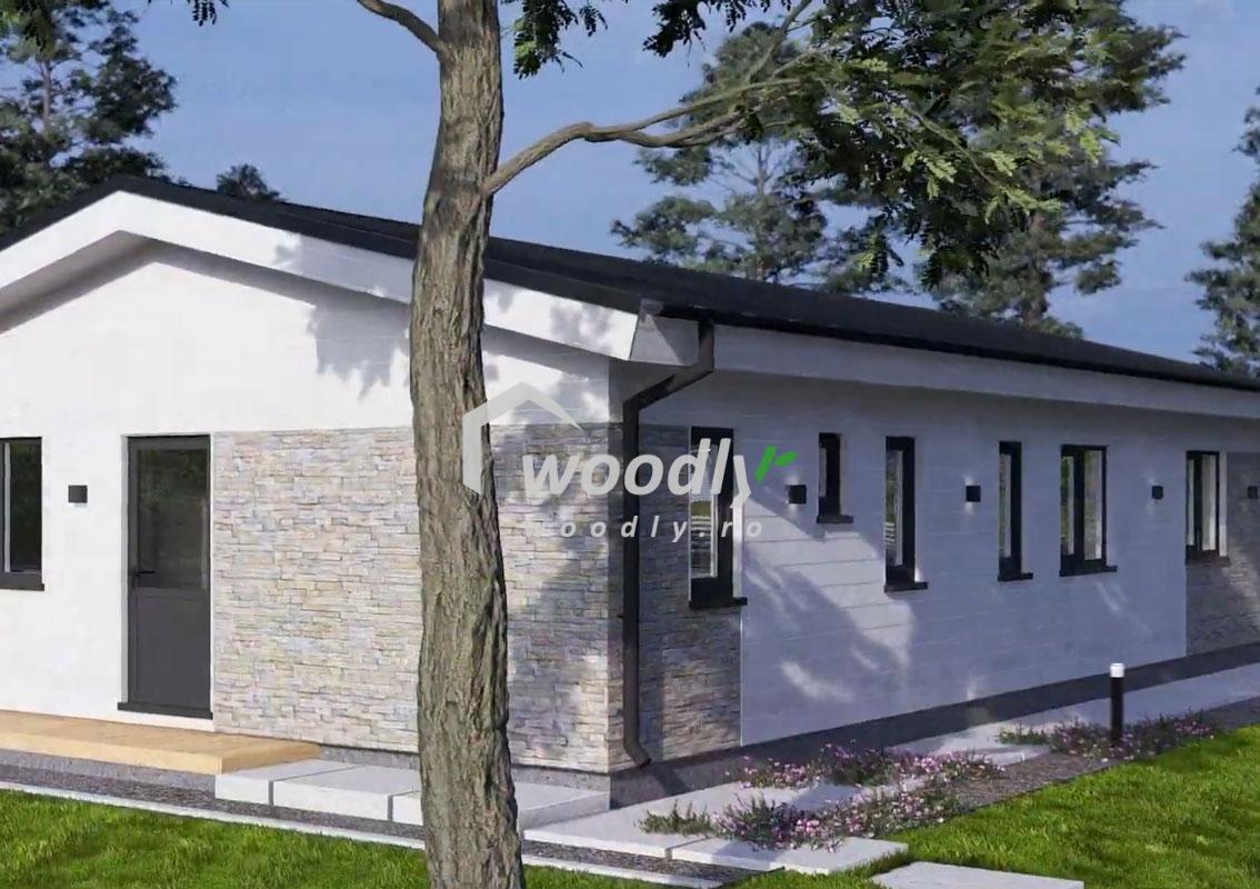 Casă modulară premium JULIA, 95 mp, din lemn de pin nordic, pentru locuire permanentă - imagine 6
