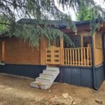 Neamt- Montaj casă din lemn la cheie, ALICE, modulară, izolată, 72mp, living, 3 dormitoare, baie